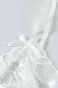 Weisses Negligé Leandra Trägerdetail - Organza Lingerie