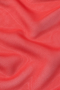 Negligé Leandra mit Spitze in rot LC31517 Detailansicht Mesh - Organza Lingerie