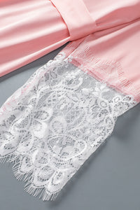 Kimono Harper in rosa mit Spiztendetails