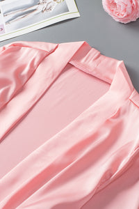 Kimono Harper in rosa mit Spiztendetails