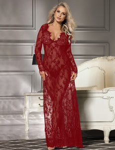 Spitzenkleid Bella in dunkelrot