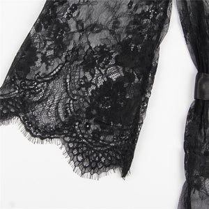 Kimono Spitze in schwarz