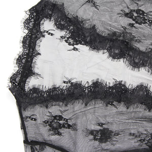 Kimono Spitze in schwarz