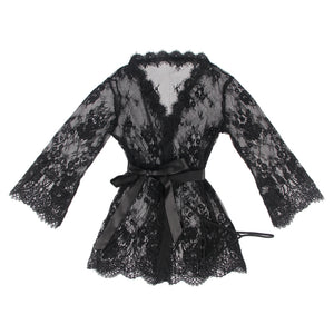 Kimono Spitze in schwarz