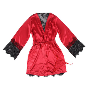 Kimono Satin in rot