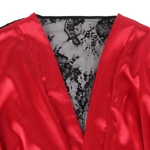 Kimono Satin in rot