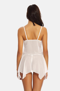 Sexy Negligé in weiss mit weicher Spitze