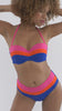 Beachparty Bandeau Bikinitop mit Cups und abnehmbaren Trägern Colourblocking Video - Organza Lingerie