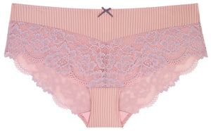 Classic Stripe Curve Hipster Slip rosa Detailansicht - Organza Lingerie