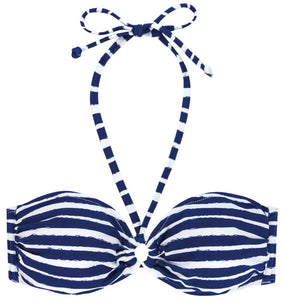 Bandeau Bikini Top Maritim gestreift Detailbild - Organza Lingerie