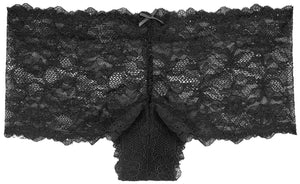 Spitzenpanty Lally Slip schwarz Detailansicht - Organza Lingerie