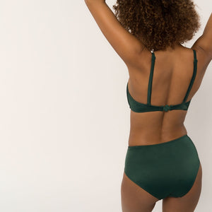 Ozeano Midwaist Bikini Slip grün Rückansicht - Organza Lingerie