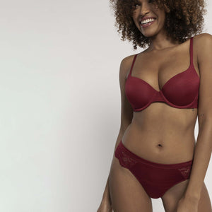 Lisa Brazilian rot Vorderansicht - Organza Lingerie