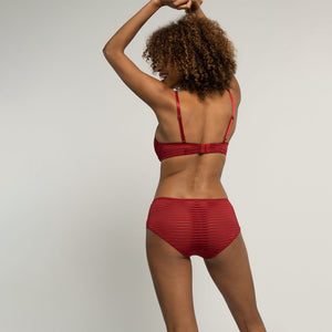 Cara Hipster rot Rückansicht - Organza Lingerie