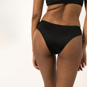 Ozeano Brazilian Bikinislip schwarz Rückansicht - Organza Lingerie