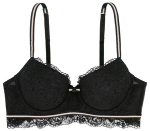 Polly Cup BH mit Rüsche schwarz Detailbild - Organza Lingerie