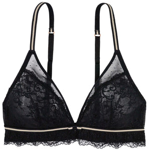 Polly Bralette schwarz Detailansicht - Organza Lingerie