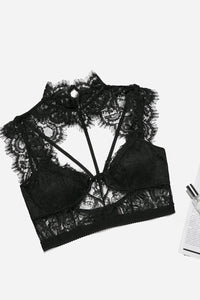 Spitzenbustier Anna in schwarz LC250934 Detailansicht - Organza Lingerie 