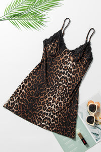 Hemdchen Valentina mit Leoprint LC31295 Detailansicht gesamt - Organza Lingerie 
