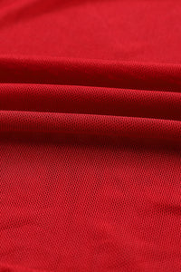 Roter Kimono Louisa mit Spitzenärmeln