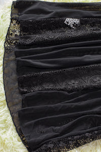 Spitzenhemdchen Rachel in schwarz LC31521 Detailansicht Mesh - Organza Lingerie 
