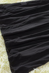 Negligé mit Spitze Lina in schwarz mit Bändern LC31524 Detailansicht Mesh - Organza Lingerie 