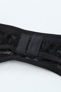 Schmaler Strapsgürtel Lara in schwarz LC33024 Detailansicht Verschluss - Organza Lingerie 