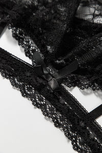 Strapshalter Elenor mit Bändern in schwarz LC33025 Detailansicht - Organza Lingerie 
