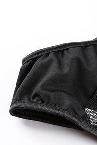 Schmaler Strapshalter Liva in schwarz LC33033 Detailansicht Satin  - Organza Lingerie 