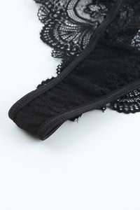Body mit Harnessdetails Laury in schwarz LC34364 - Detailansicht Schritt - Organza Lingerie