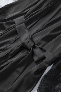 Kimono Harper in schwarz LC453071 Gürtel - Organza Lingerie