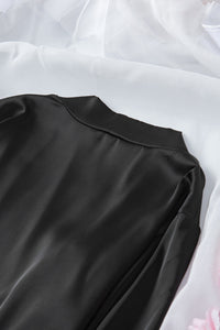 Kimono Harper in schwarz LC453071 Detailansicht2 - Organza Lingerie 