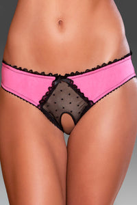 Ouvert Hipster Kim in pink LC75114 Vorderansicht - Organza Lingerie 
