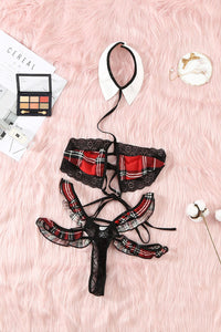Strappy Set Mary im College Style LC89012 Detailansicht2 - Organza Lingerie