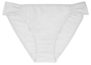 Ocean  Bikinislip weiss, seitliche Raffung Detailbild - Organza Lingerie