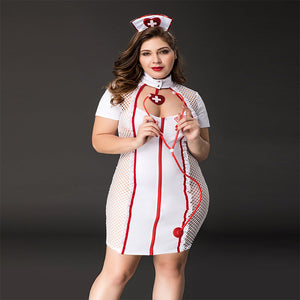 Krankenschwester Set Plussize P71106 - organza-lingerie