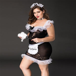 Maid Plus Size Set Vollansicht2 - Organza Lingerie