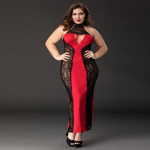 Kleid Plus Size Set Vollansicht - Organza Lingerie