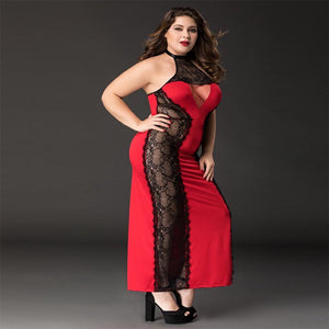 Kleid Plussize Set Seitenansicht - Organza Lingerie