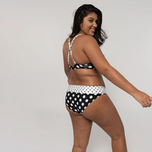 Foldover Hipster Bikinihöschen Dots and Spots Seitenansicht - Organza Lingerie