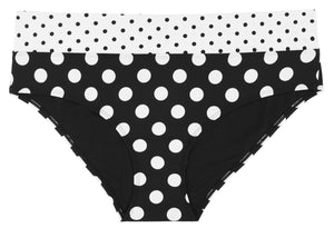 Foldover Hipster Bikinihöschen Dots and Spots Detailbild - Organza Lingerie