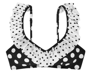 Bikinitop Dots and Spots mit Rüschen Detailbild - Organza Lingerie 