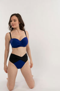 Curve Bandeau Bikini Top St. Tropez blau Frontansicht - Organza Lingerie