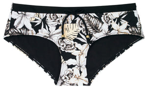 Wave Curve Bikinihipster, schwarz weiss Detailbild - Organza Lingerie