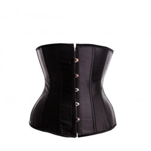 Unterbrust Corsage Satin Classic schwarz Vorderansicht - Organza Lingerie