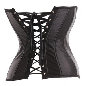 Unterbrust Corsage Satin Classic schwarz Rückansicht - Organza Lingerie
