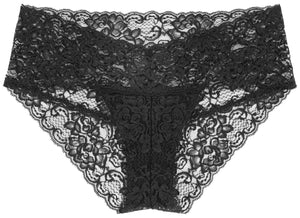 Brazilslip Jenny aus Spitze schwarz Detailansicht - Organza Lingerie