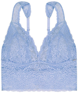Longline Bralette Jenny babyblue Detailansicht - Organza Lingerie