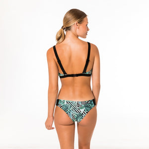 Jungle High Leg Brazilian Bikinislip mit Jungelprint neu Rückansicht - Organza Lingerie