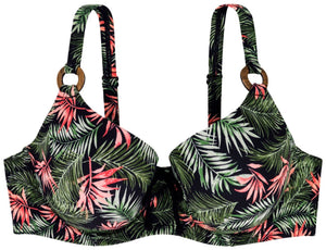Luna Curve Bikinitop mit Tropenprint Detailbild - Organza Lingerie